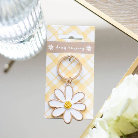 Daisy Flower Keyring