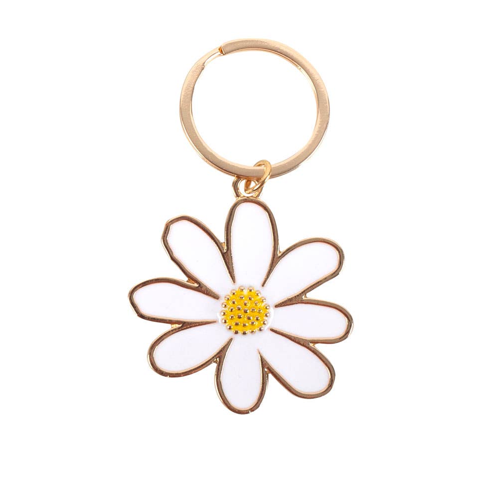 Daisy Flower Keyring