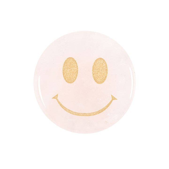 Rose Quartz 'You Are Loved' Happy Face Crystal