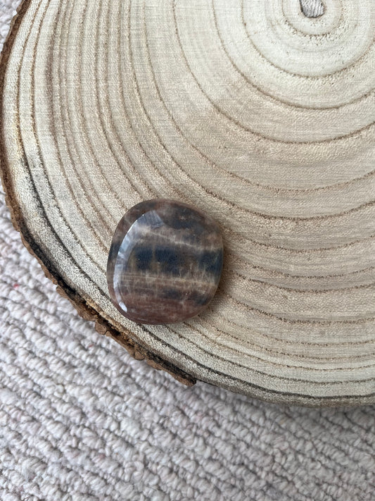 Pink Moonstone ~ Smooth Palm Stone no.41