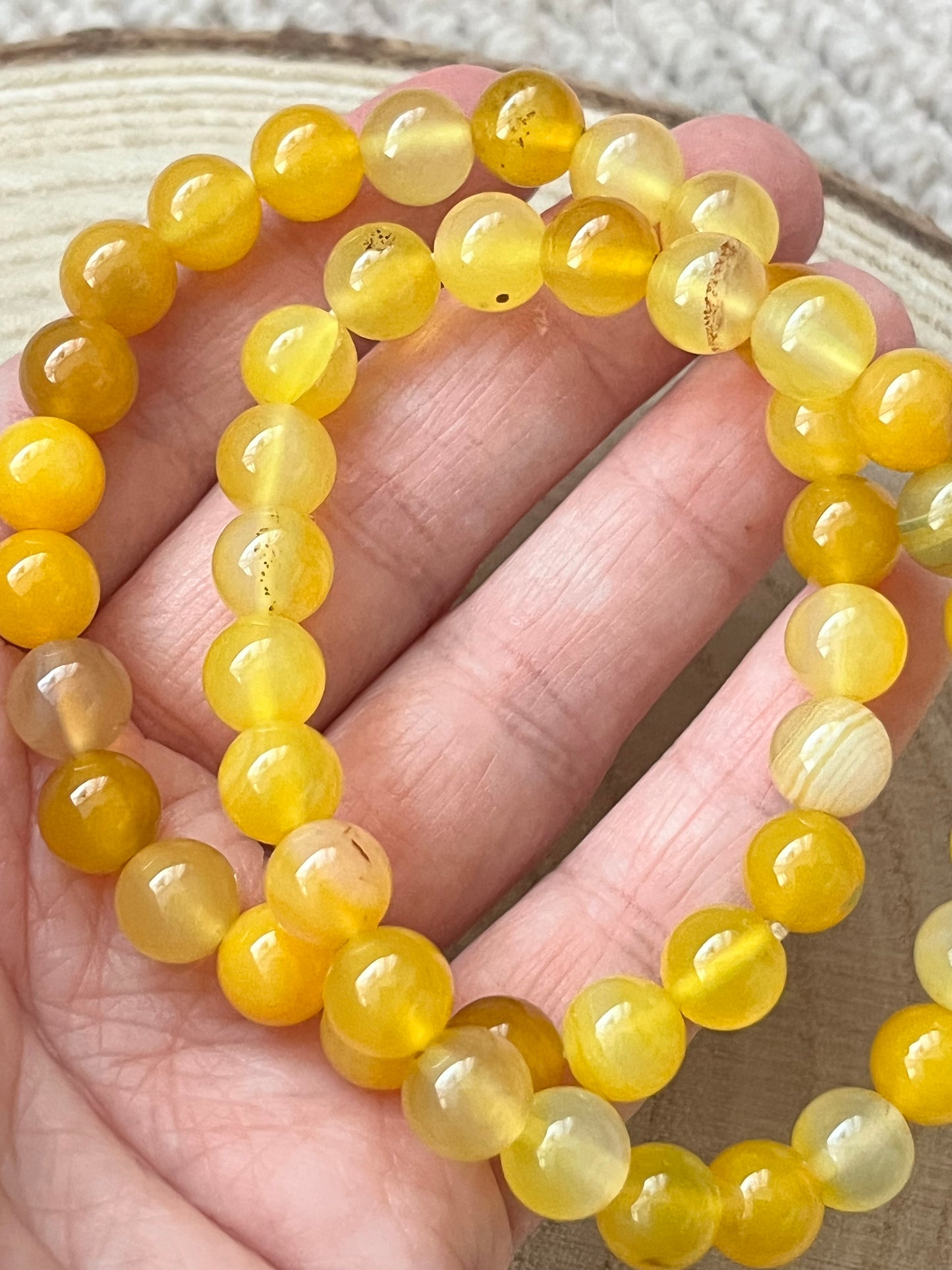 Honey Calcite ~ bead bracelet