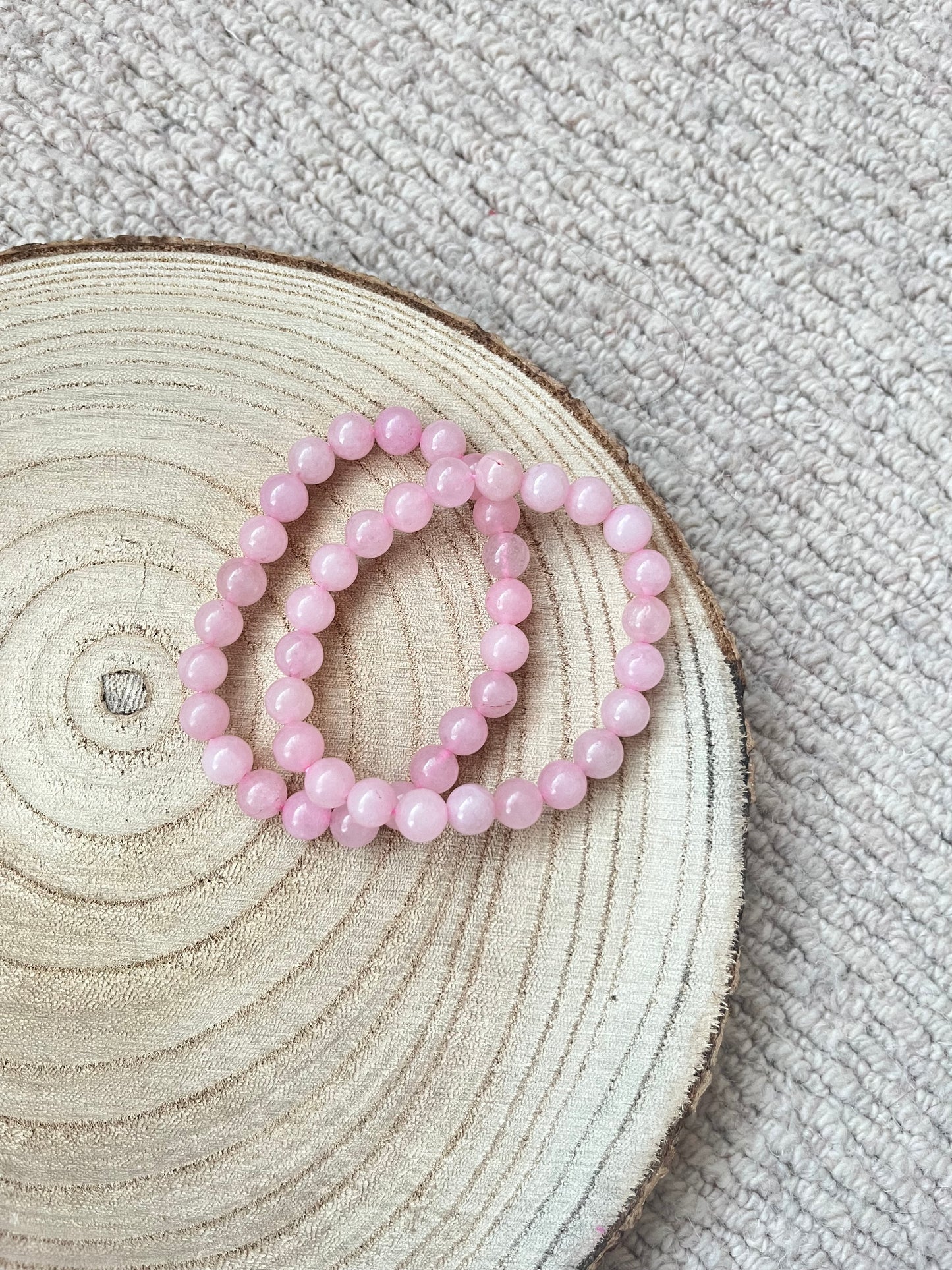 Rose quartz ~ bead bracelet