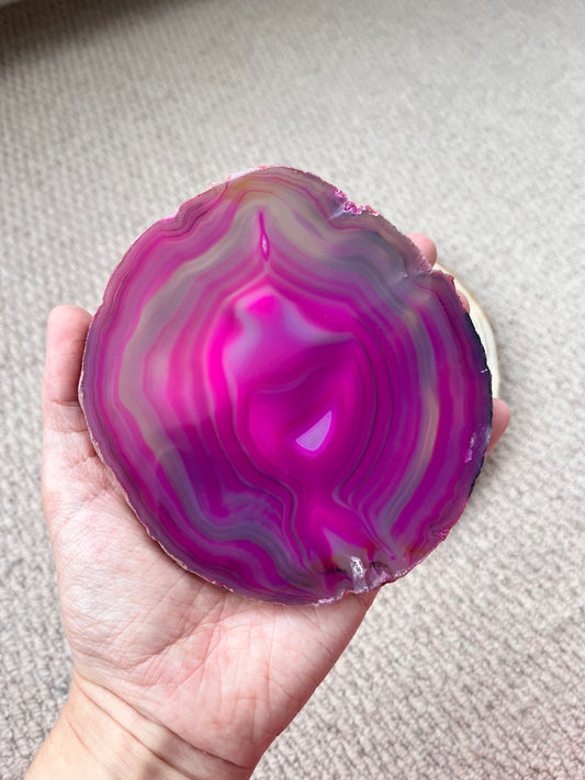 Pink Agate Slice ~ no.52