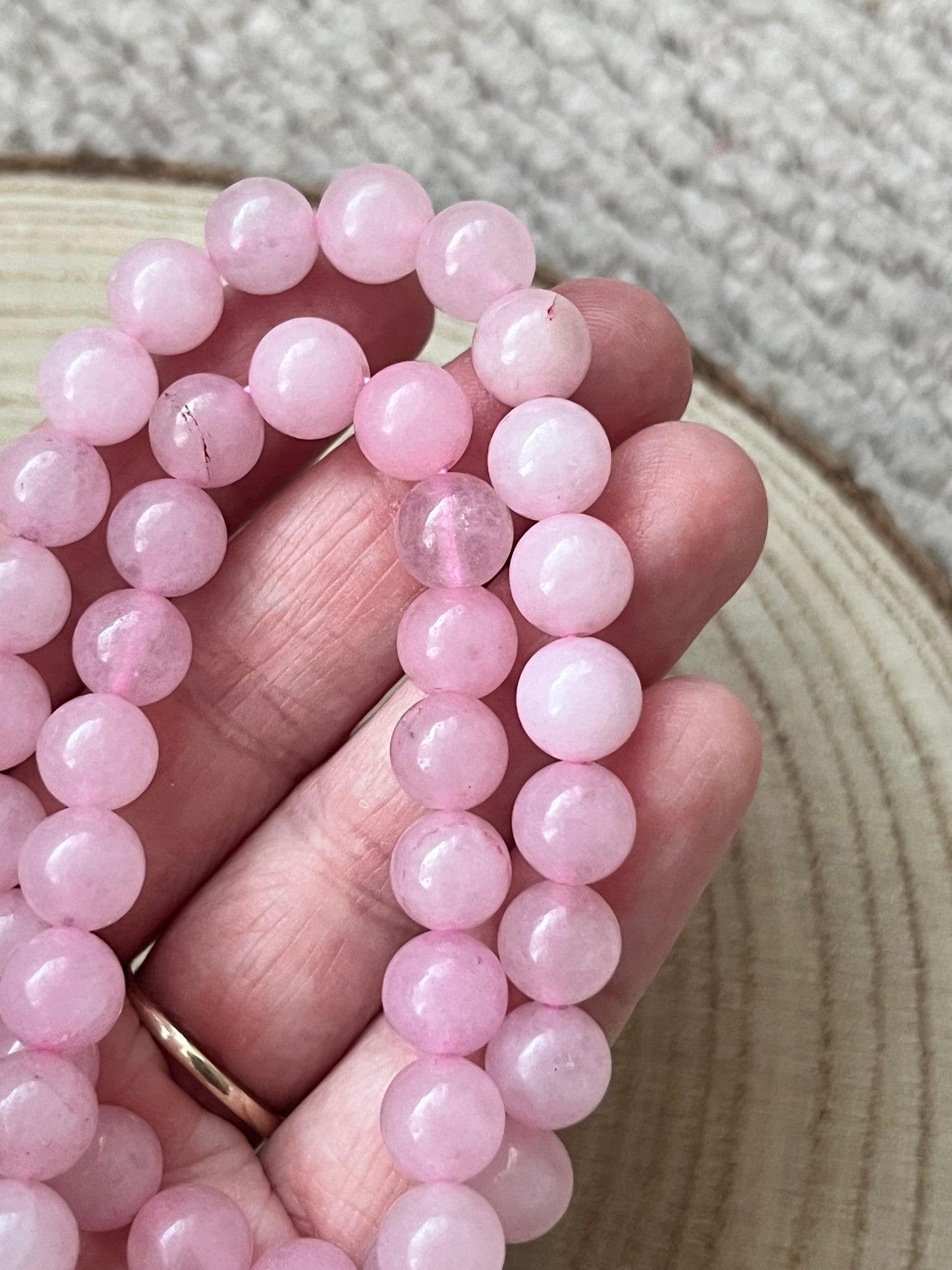 Rose quartz ~ bead bracelet