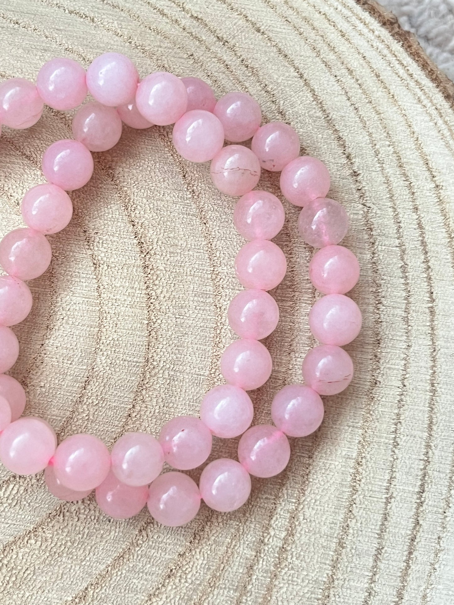 Rose quartz ~ bead bracelet