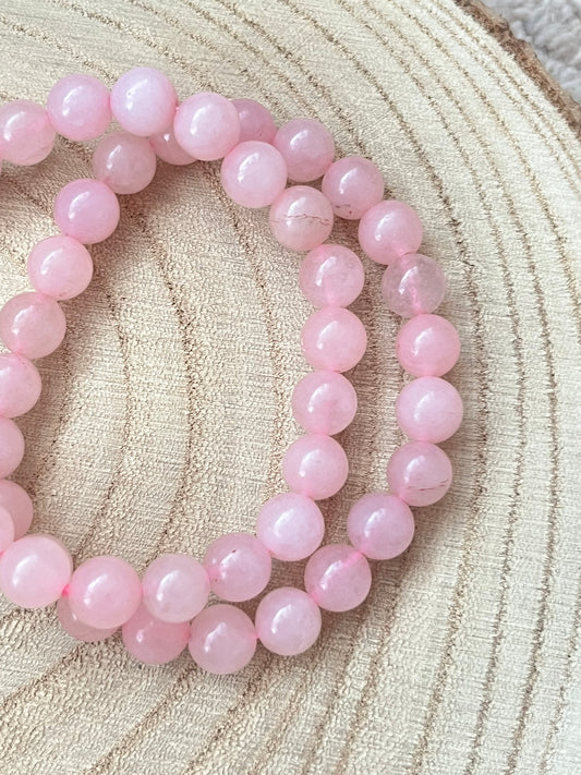 Rose quartz ~ bead bracelet