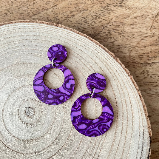 Petunia ~ Circle Dangle Earrings
