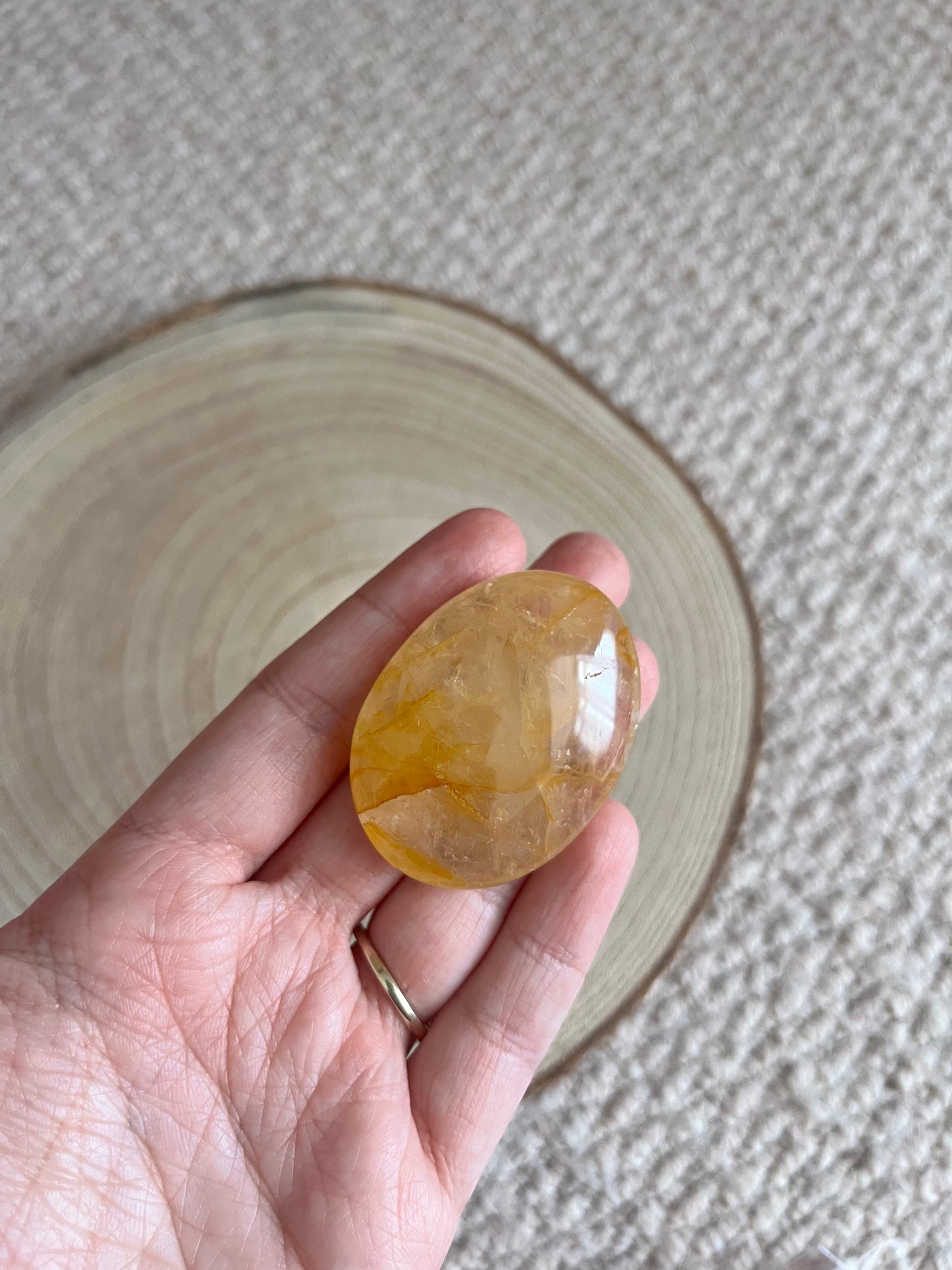 Golden Healer Quartz ~ Palmstone