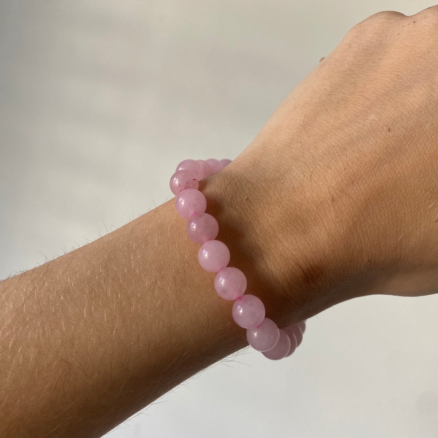 Rose quartz ~ beaded power bracelet