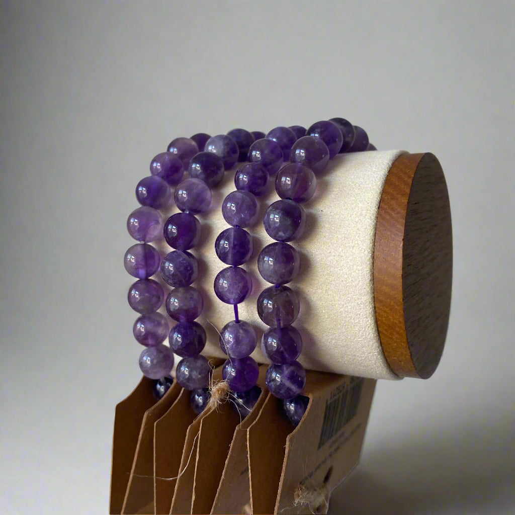 Amethyst ~ beaded power bracelet