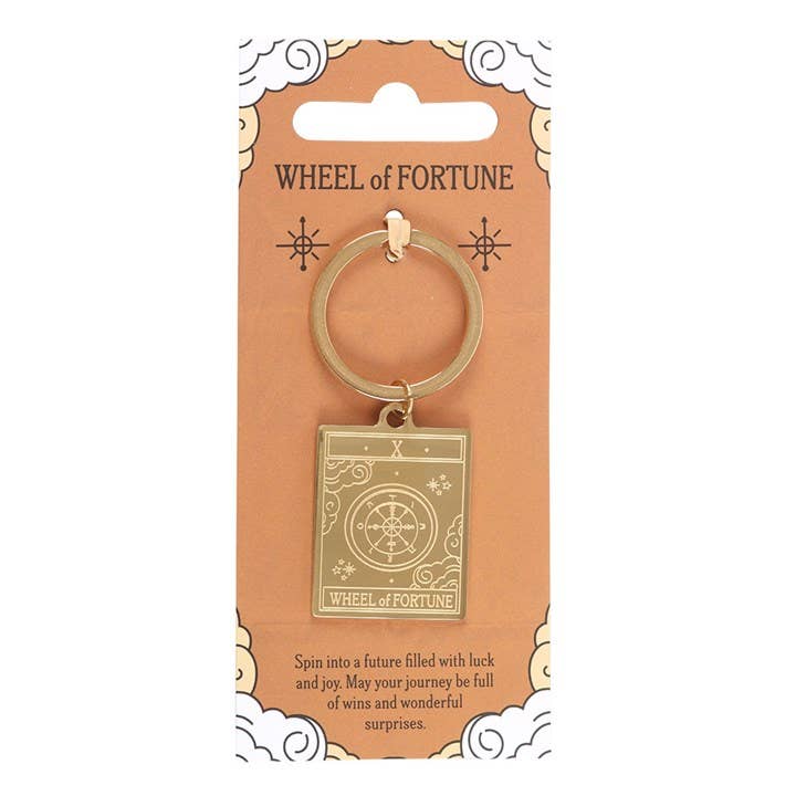 The Wheel of Fortune Vintage Tarot Card Keyring