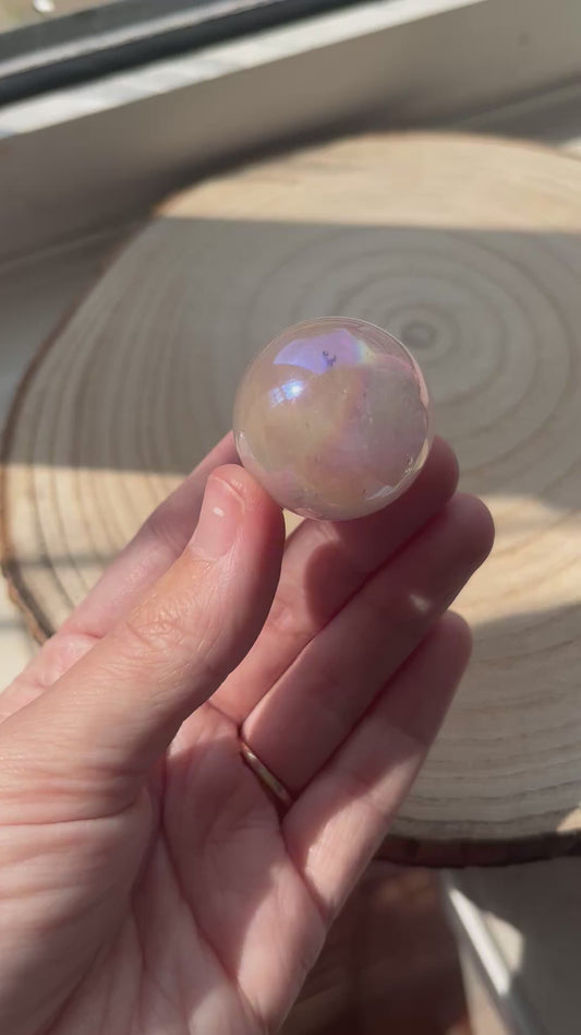 Rose Aura Quartz~ Sphere no.49