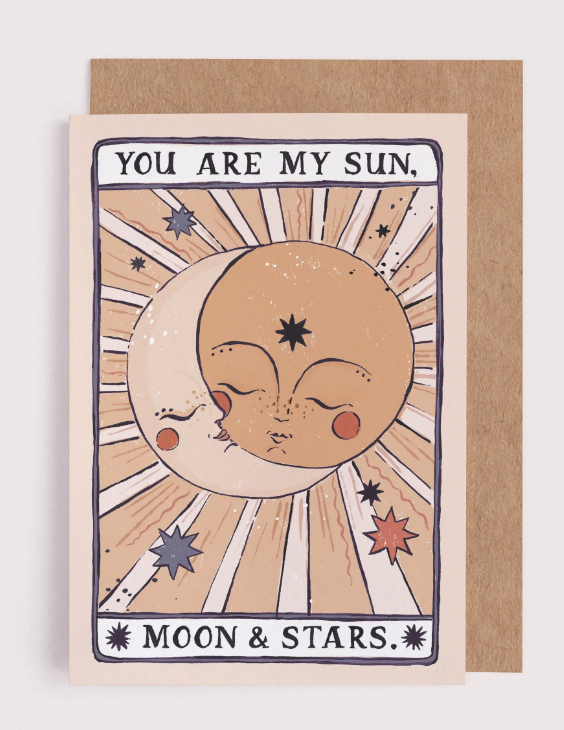Sun, Moon & Stars Card ~ Love Card ~ Anniversary Card