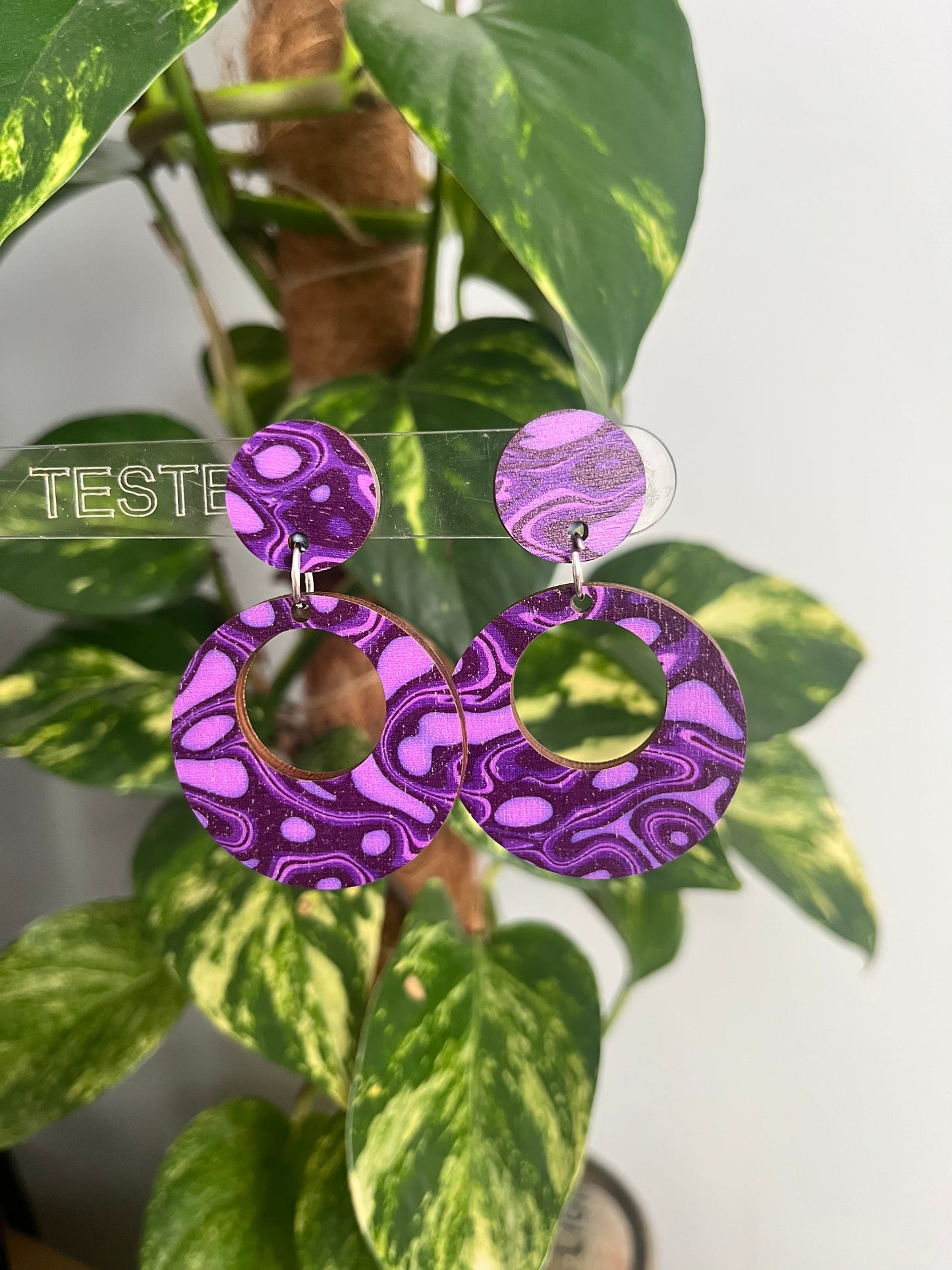 Petunia ~ Circle Dangle Earrings