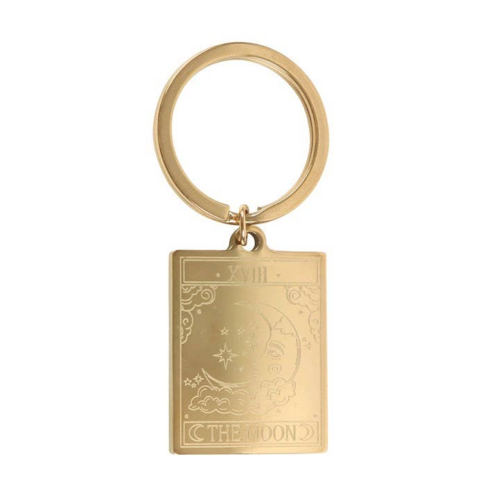 The Moon Vintage Tarot Card Keyring