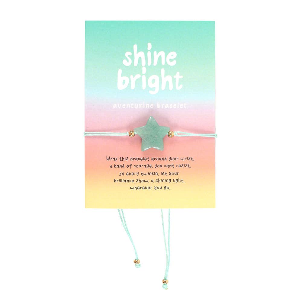 Aventurine 'Shine Bright' Crystal Star Bracelet