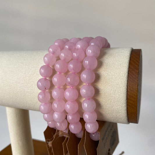 Rose quartz ~ beaded power bracelet