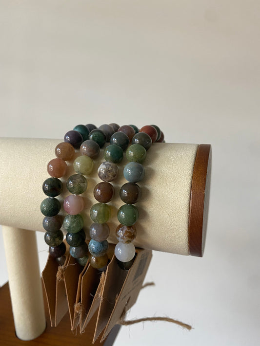 Moss agate ~ bead bracelet