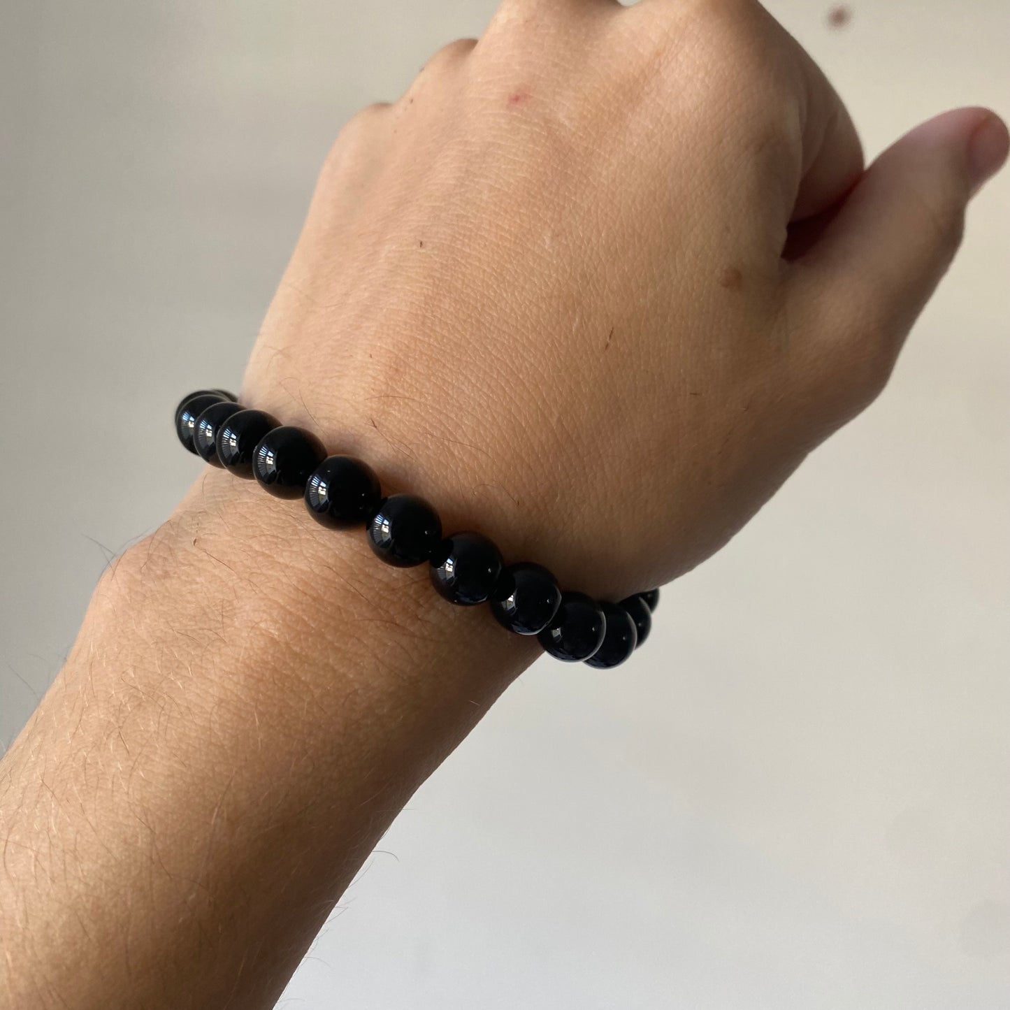 Black agate ~ beaded power bracelet