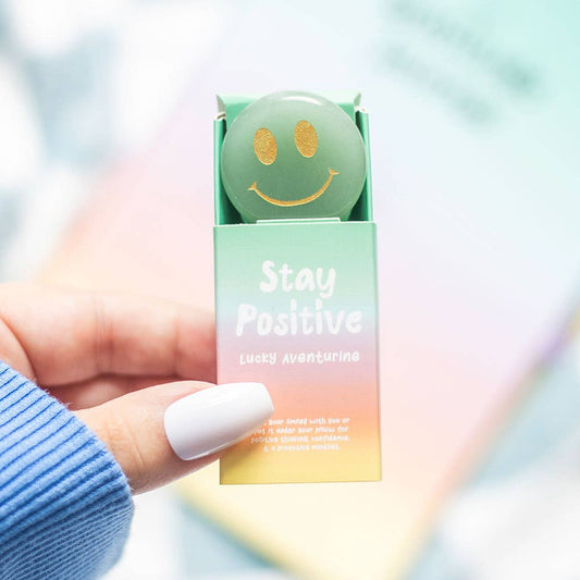 Aventurine 'Stay Positive' Happy Face Crystal