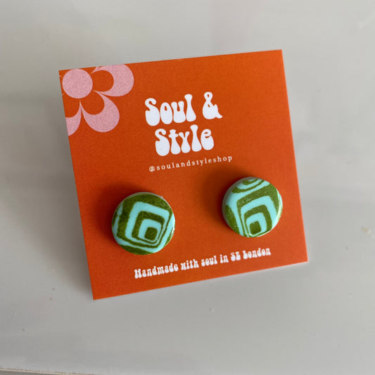 All out groovy ~ funky retro stud earrings