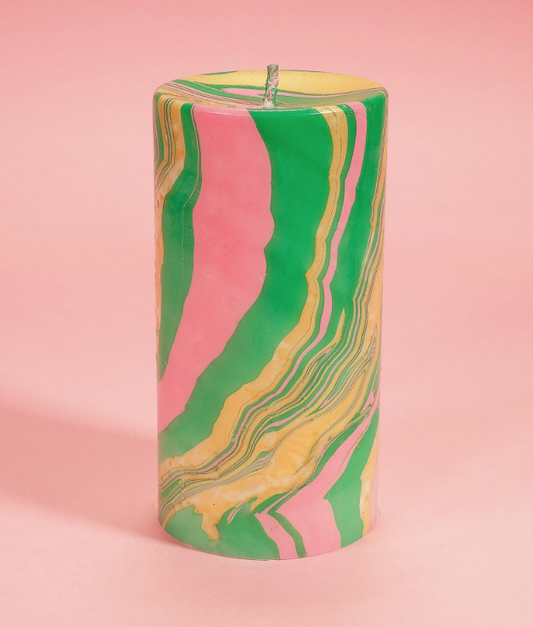 Beverly Hills Marble Pillar Candle