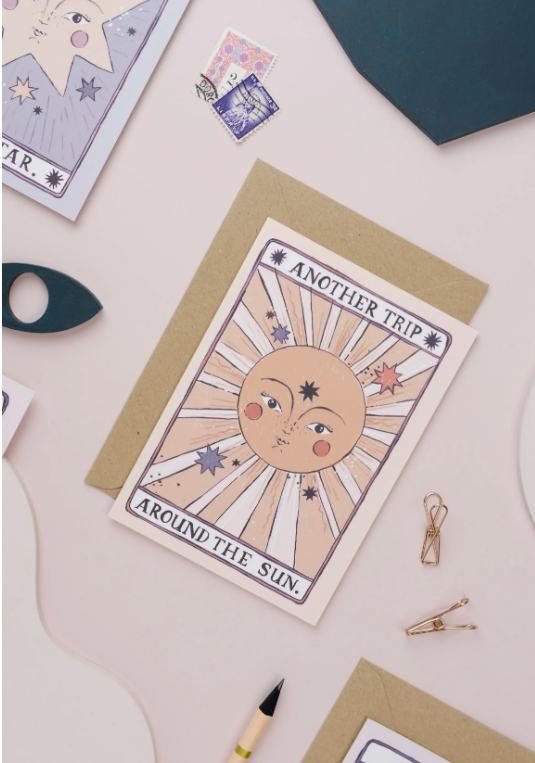 Tarot Sun Birthday Card ~ Tarot Card ~ Sun Greeting Card