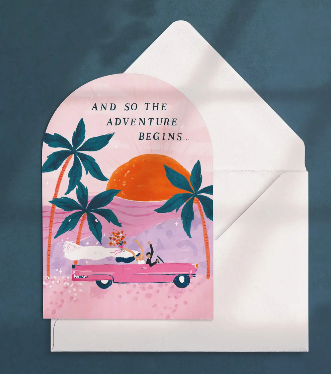 Adventures Wedding Card ~ Bride & Groom Card ~ Elopement